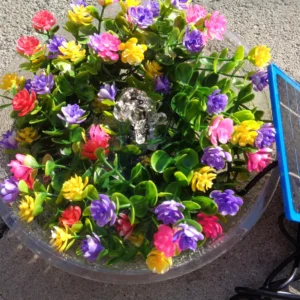 solar bubbling water fountain: patio table decor, relaxing water sounds